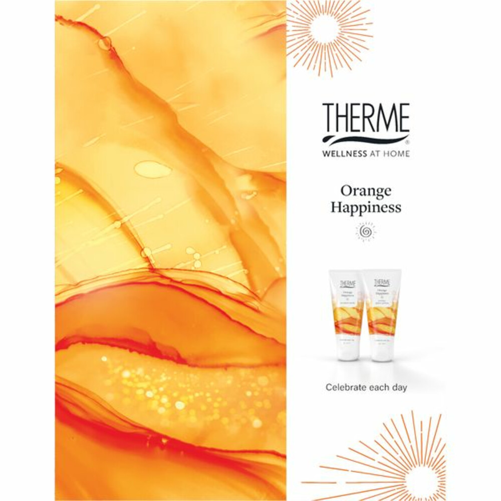 3x Therme Shower Treatment Geschenkset Orange Happiness 1 set