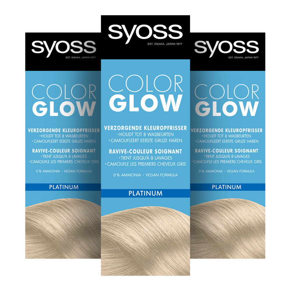 3x Syoss Color Glow Kleuropfrisser Platinum 100 ml