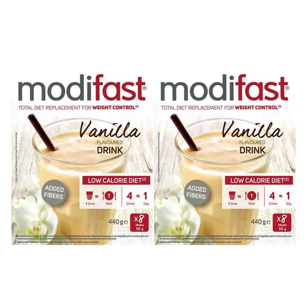2x Modifast Intensive Milkshake Vanille 8 x 55 gr