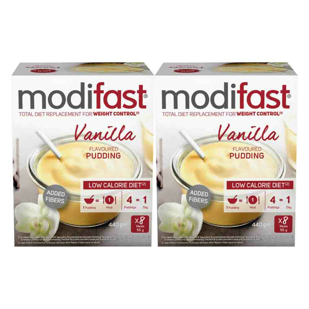 2x Modifast Intensive Pudding Vanille 8 x 55 gr