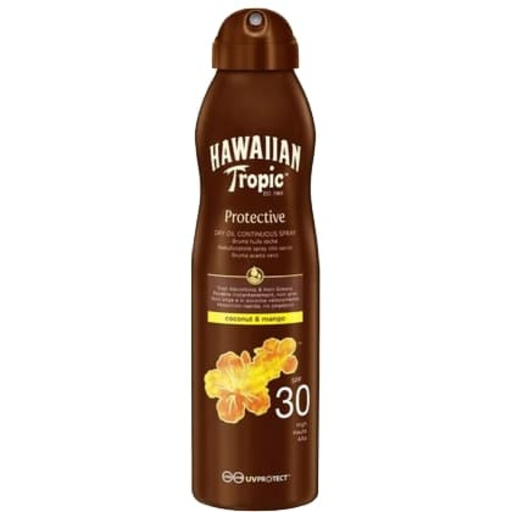 Hawaiian Tropic Zonnebrand Olie Spray Island Glow SPF30 177 ml