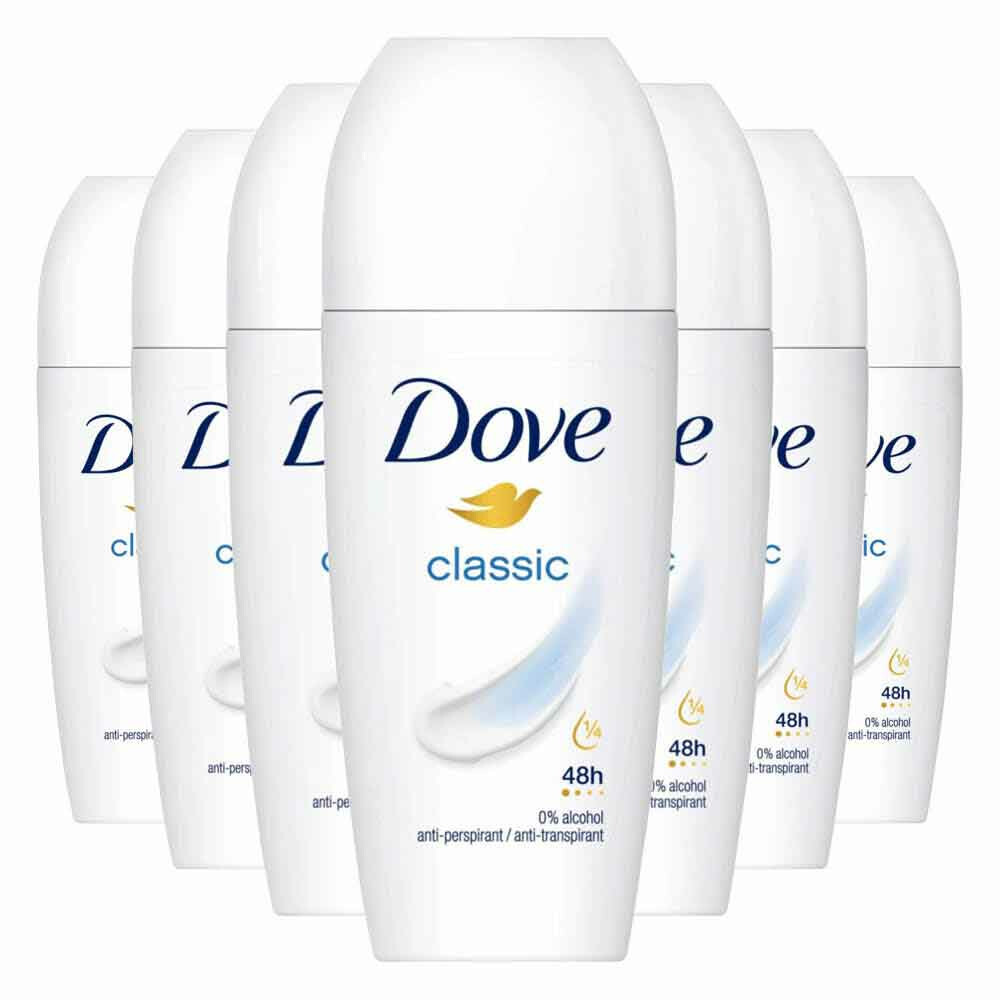 6x Dove Deodorant Roll-On Classic 50 ml