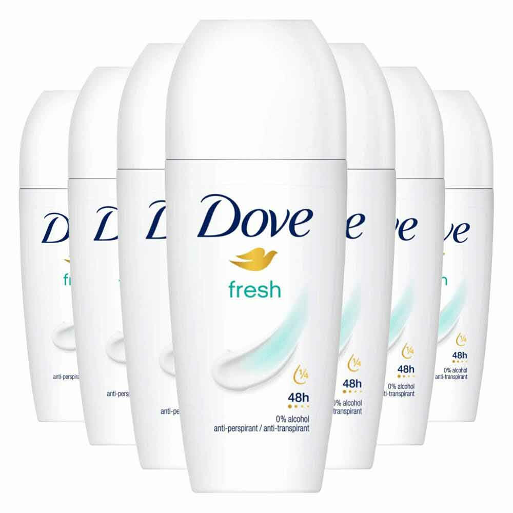 6x Dove Deodorant Roll-On Fresh 50 ml