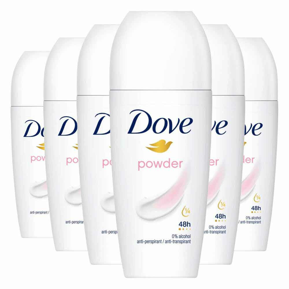 6x Dove Deodorant Roll-On Powder 50 ml