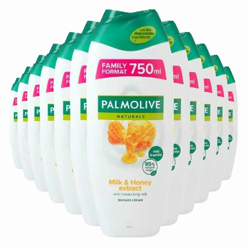 12x Palmolive Douchegel Milk&Honey 750 ml
