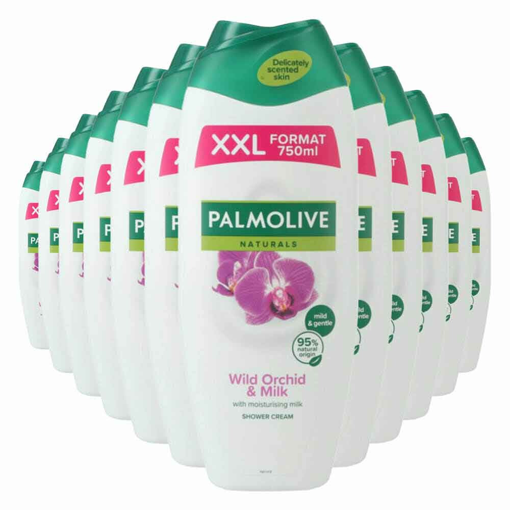 12x Palmolive Douchegel Wild Orchid&Milk 750 ml