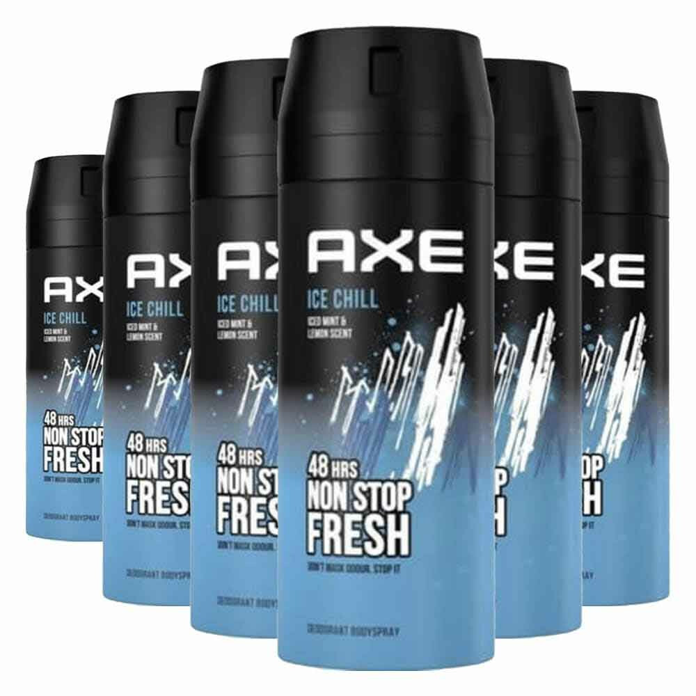 6x Axe Deodorant Bodyspray Ice Chill 150 ml