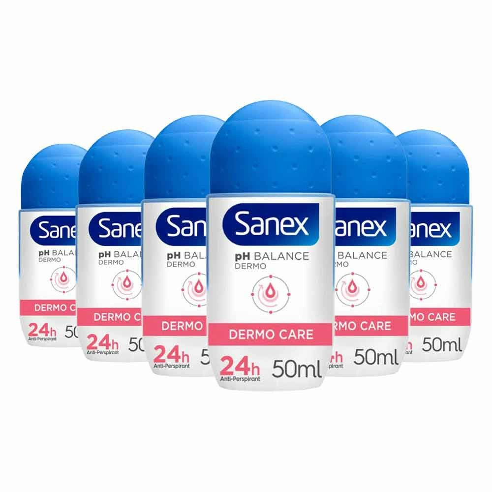 6x Sanex Deodorant Roller Dermo Care 50 ml