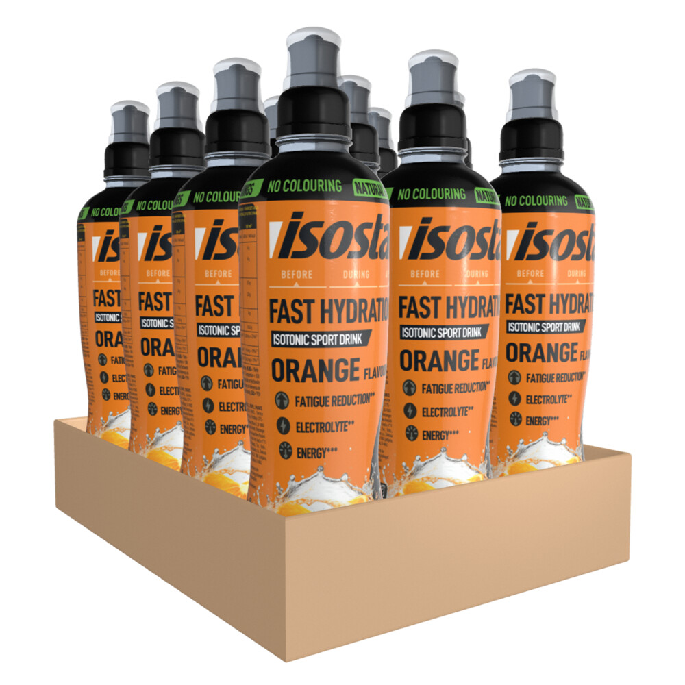 12x Isostar Fast Hydration Orange 500 ml
