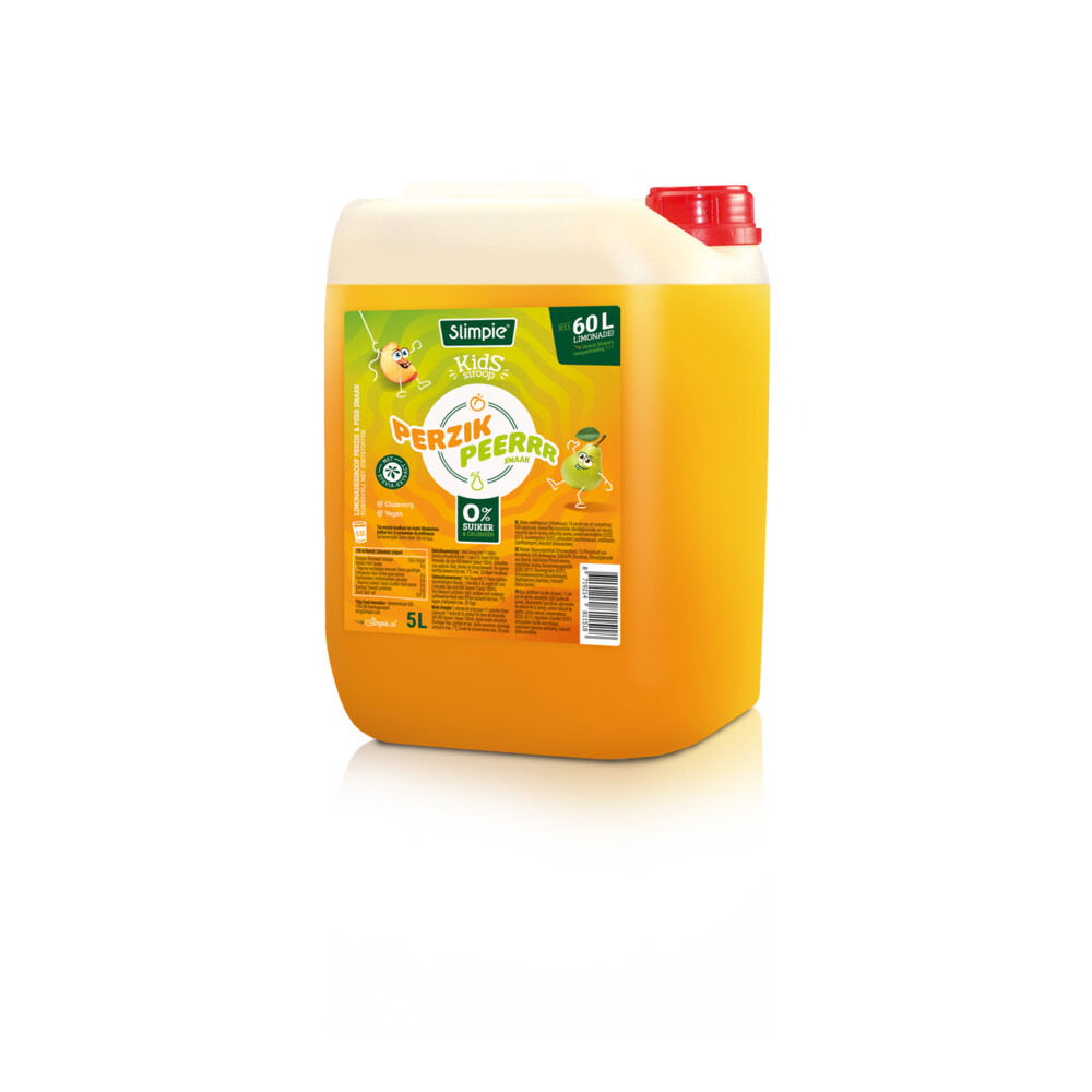 Slimpie Siroop Kids Perzik Peerrr 5 liter