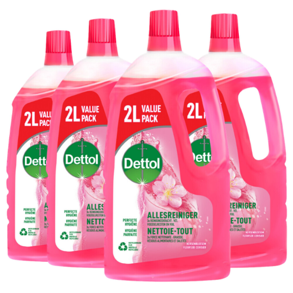 4x Dettol Allesreiniger Power & Fresh Kersenbloesem 2 liter