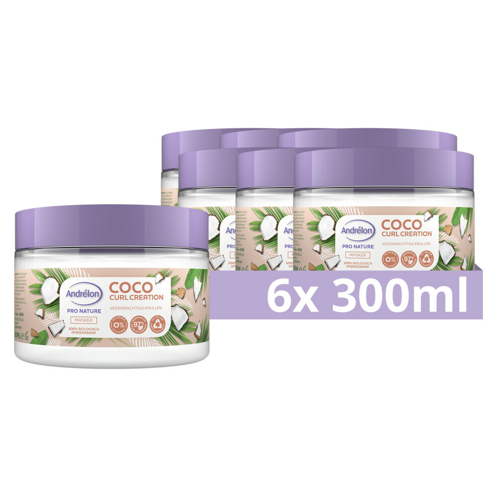6x Andrelon Haarmasker Coco Curl Creation 300 ml