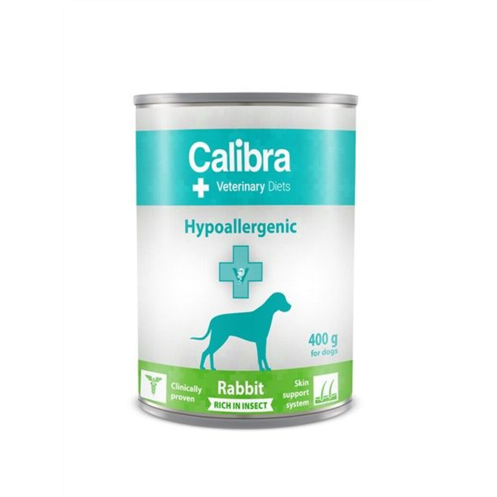 Calibra Veterinary Diet Hypoallergenic Hondenvoer Nat Konijn & Insect 6 x 400 gr