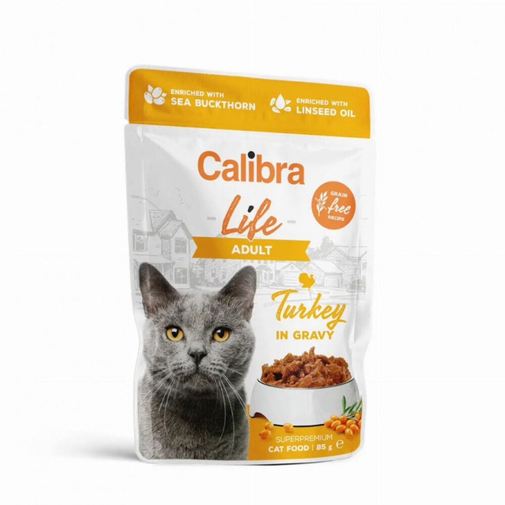 Calibra Life Adult Kattenvoer Nat Kalkoen 28 x 85 gr