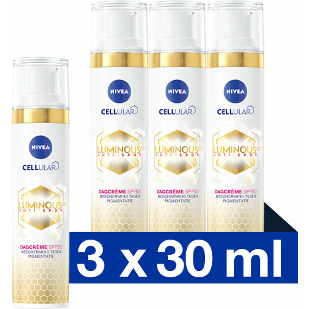 3x Nivea Cellular Luminous Anti-Pigment Dagcrème SPF50 40 ml