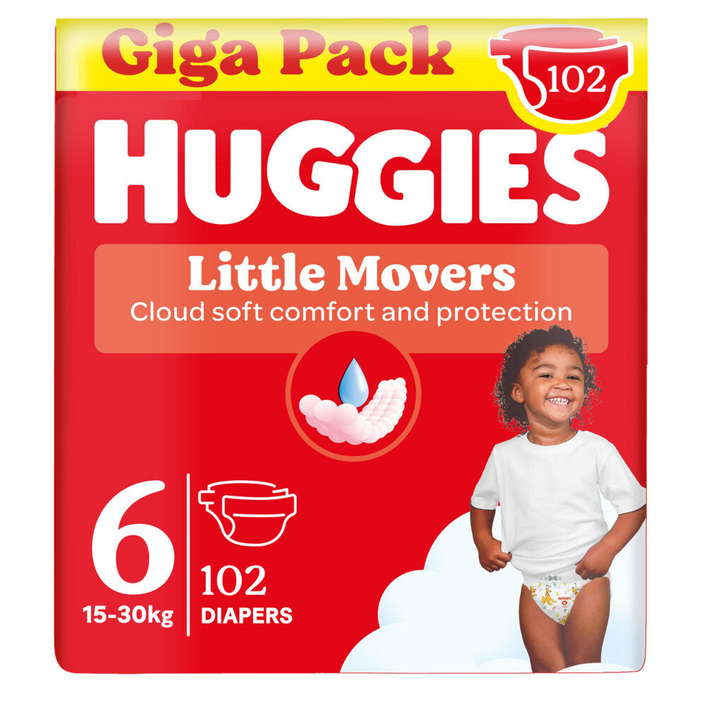 3x Huggies Little Movers Luiers Maat 6 (15 30 kg) 34 stuks