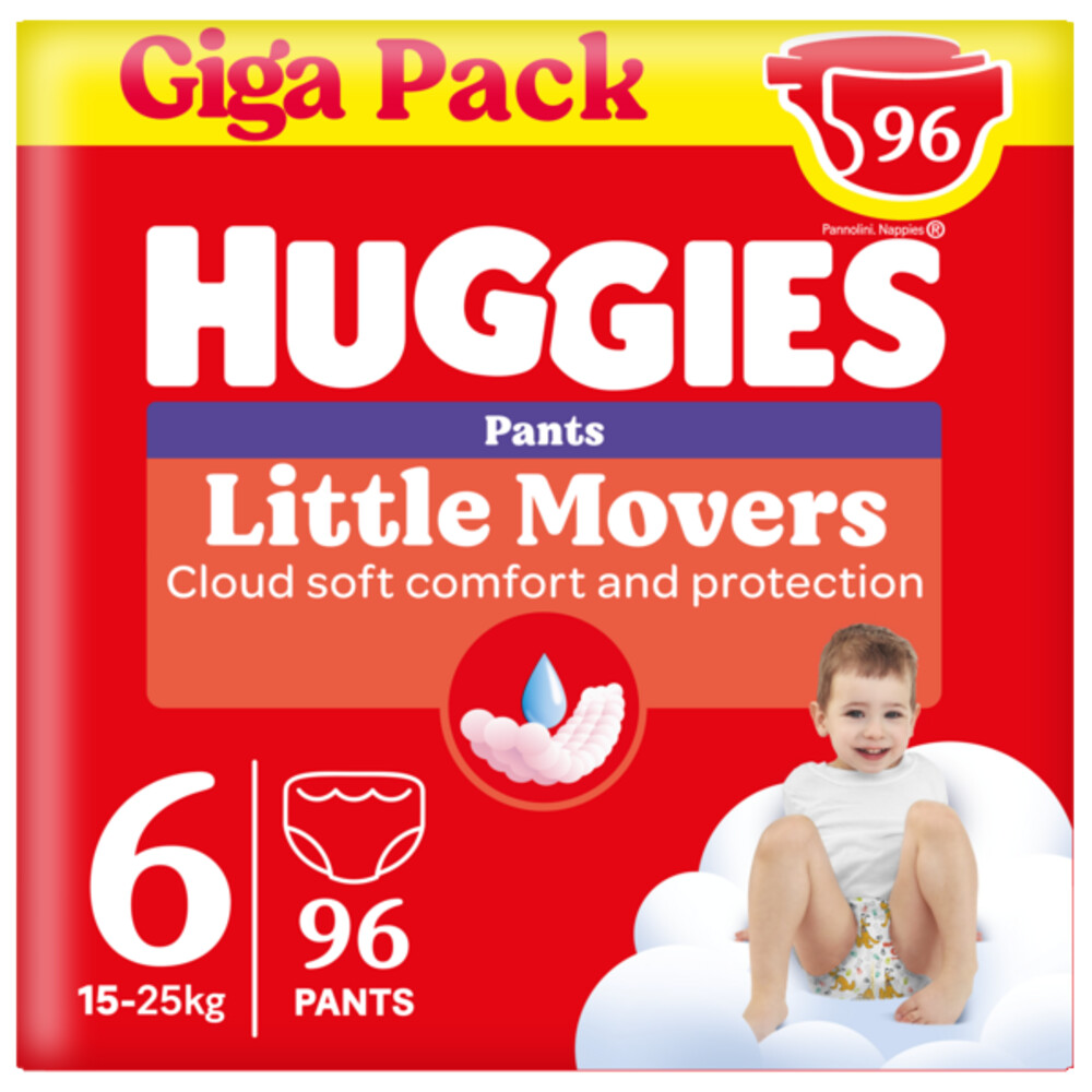 Huggies Little Movers Luierbroekjes Maat 6 (15 25 kg) 96 stuks