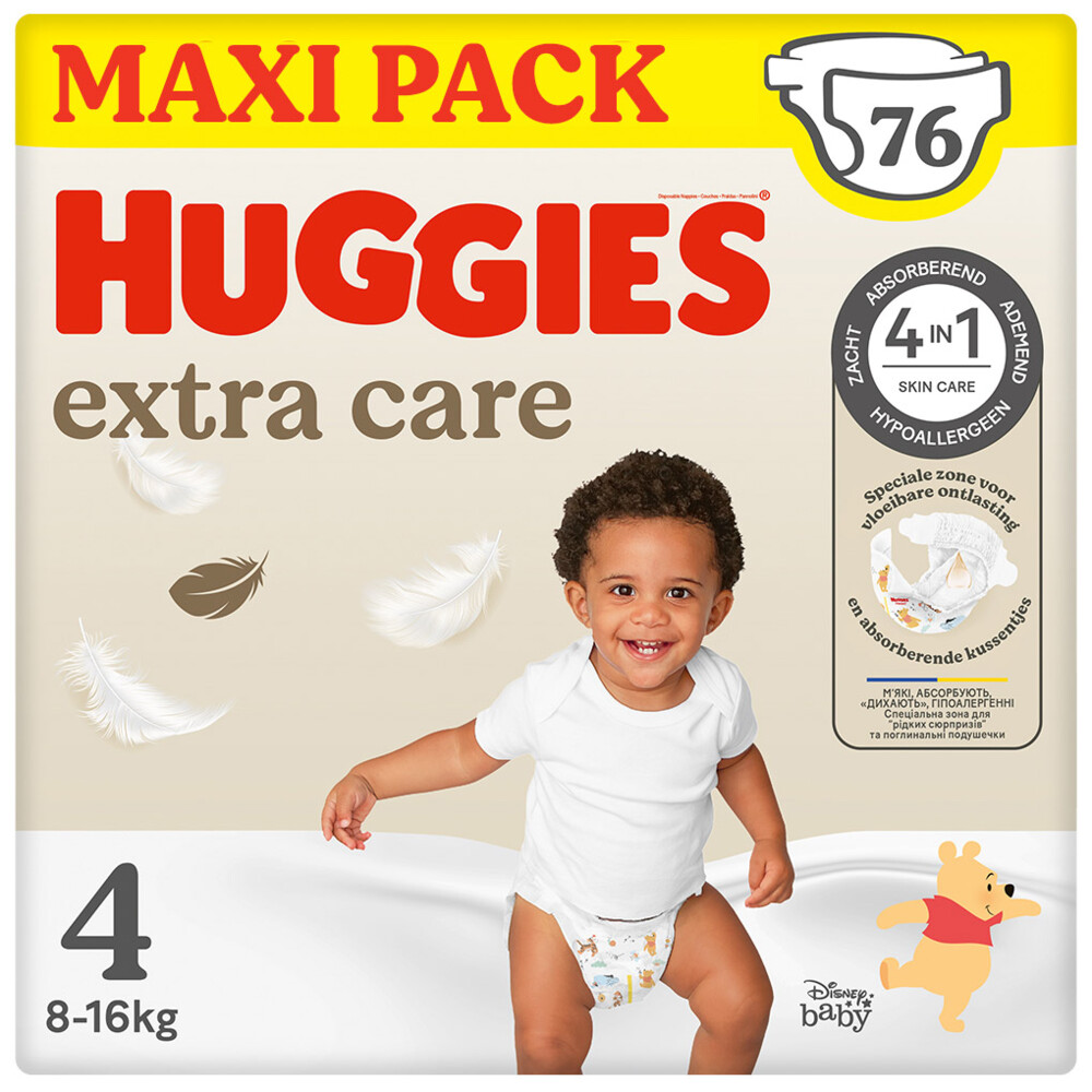 Huggies Extra Care Luiers Maat 4 (8 16 kg) 76 stuks