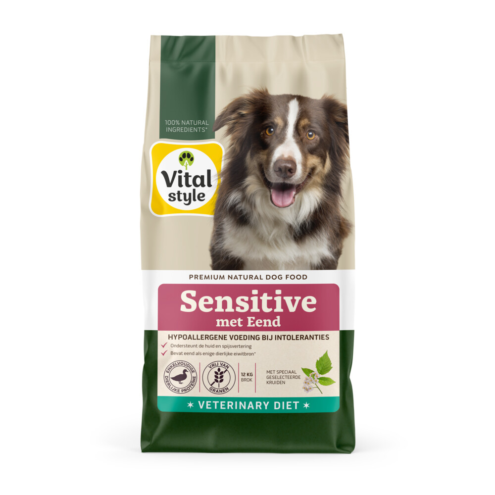 VITALstyle Sensitive Hondenvoer Eend 12 kg