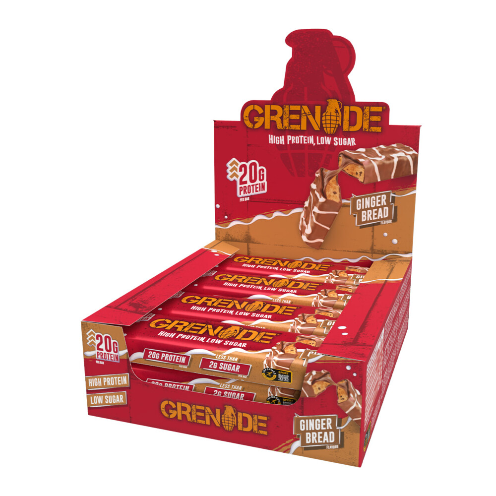 6x Grenade Protein Bar Ginger Bread 12 x 60 gr