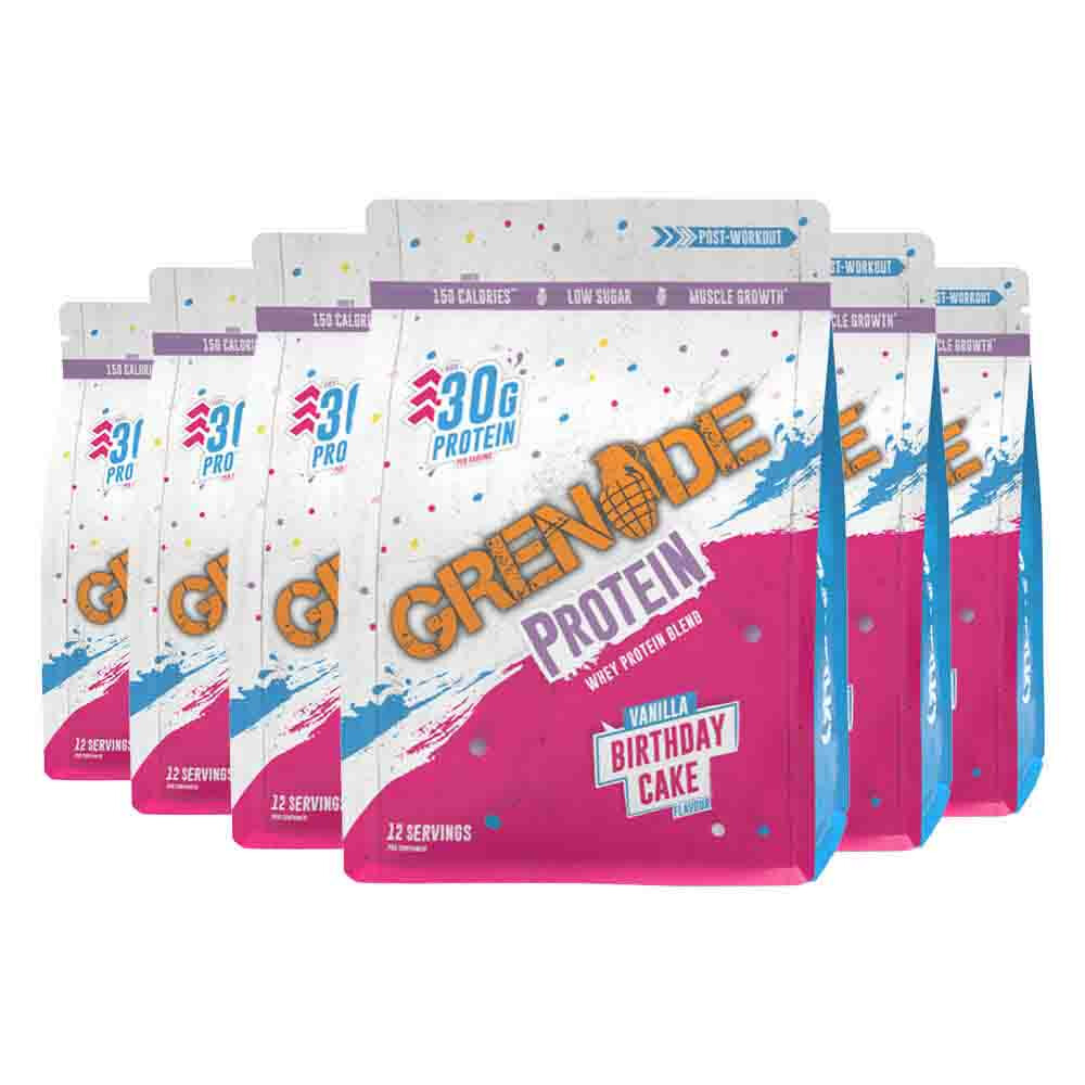 6x Grenade Protein Powder Birthday Cake 480 gr