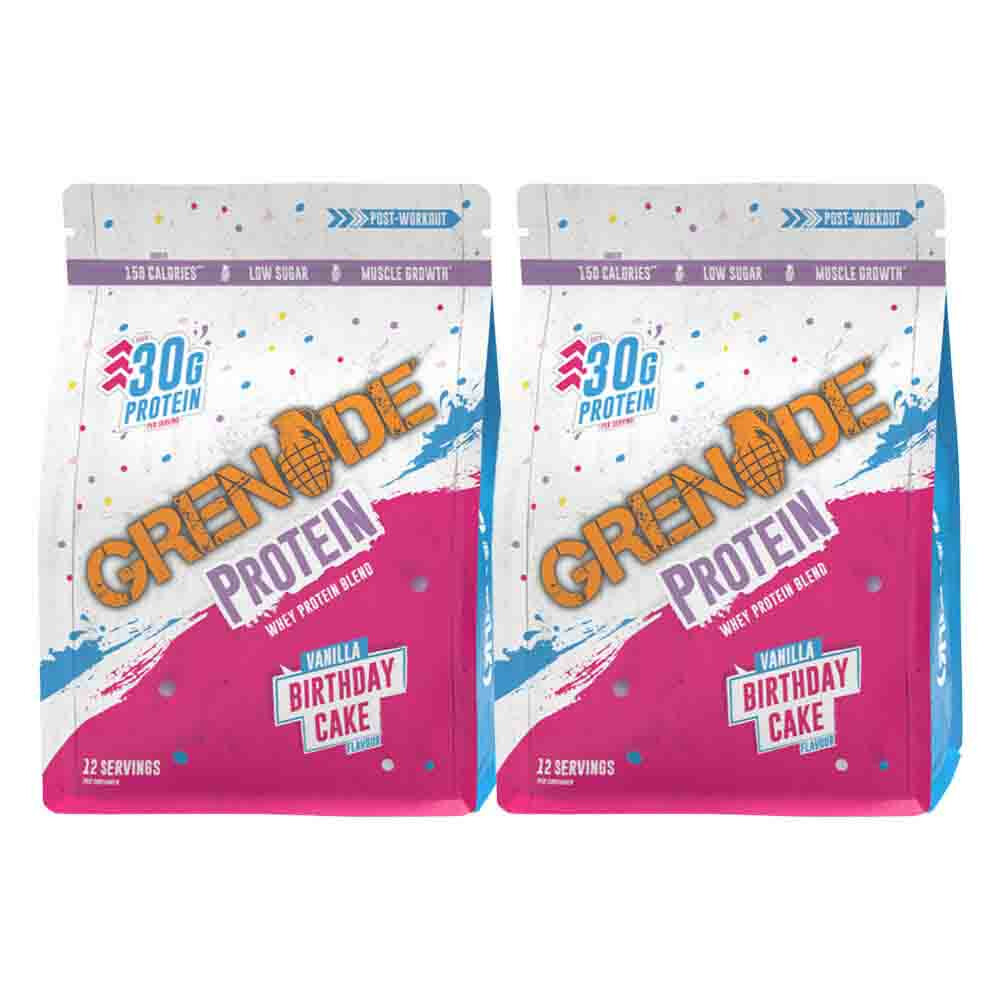 2x Grenade Protein Powder Birthday Cake 480 gr