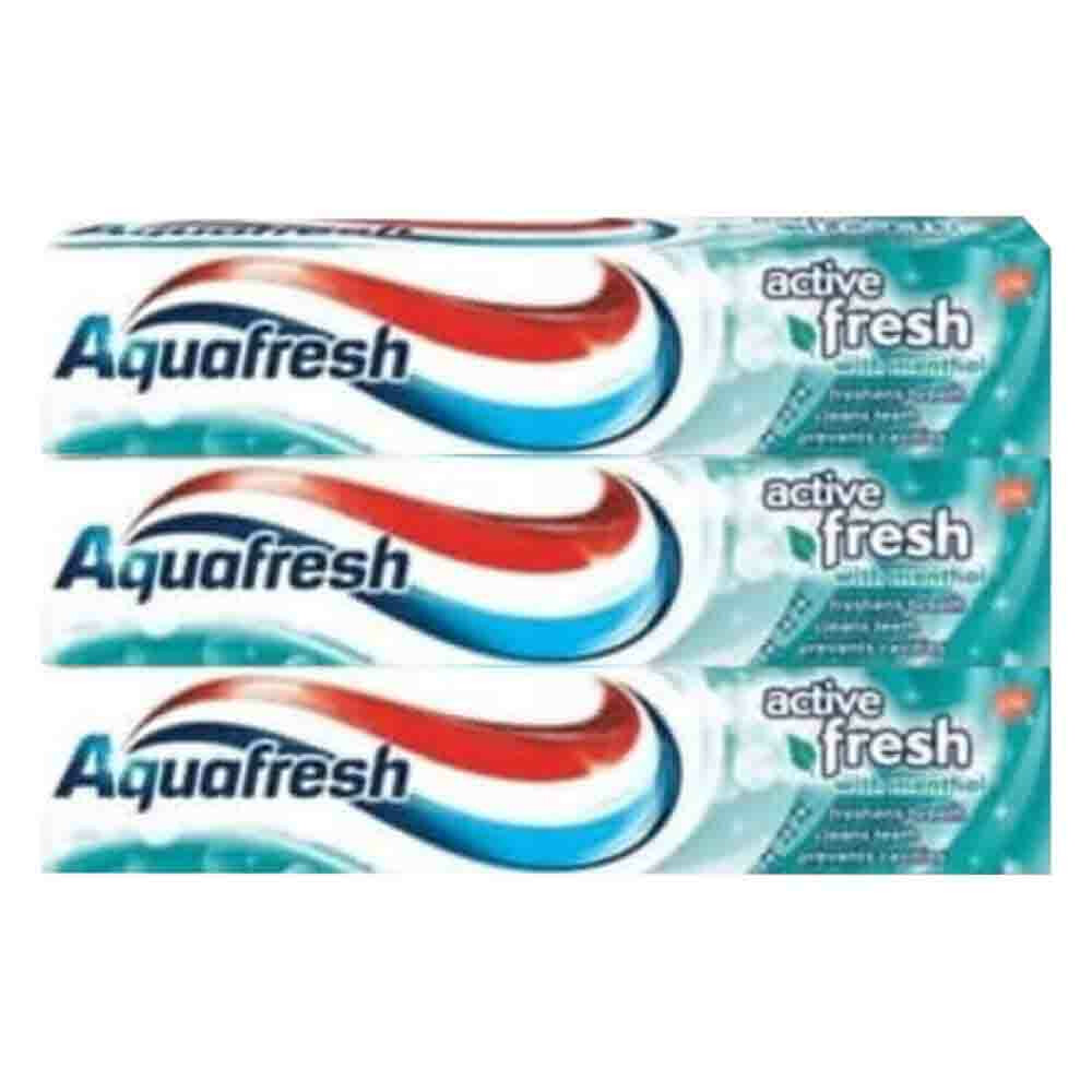 3x Aquafresh Tandpasta Active Fresh 100 ml