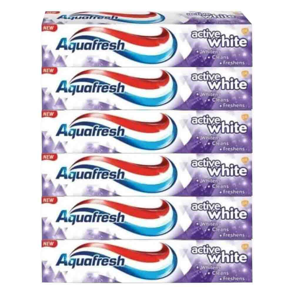 6x Aquafresh Tandpasta Active White 100 ml
