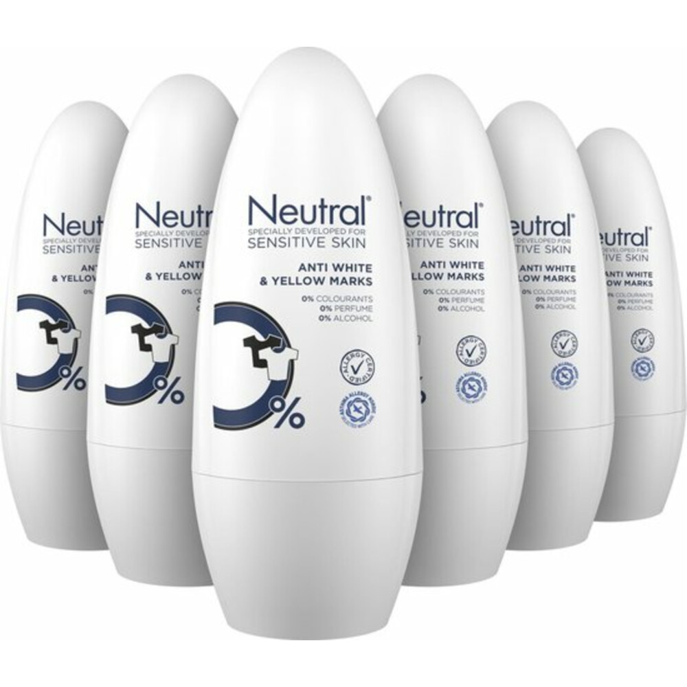 Neutral Neutral Anti White & Yellow deodorant roller 6 x 50 ml