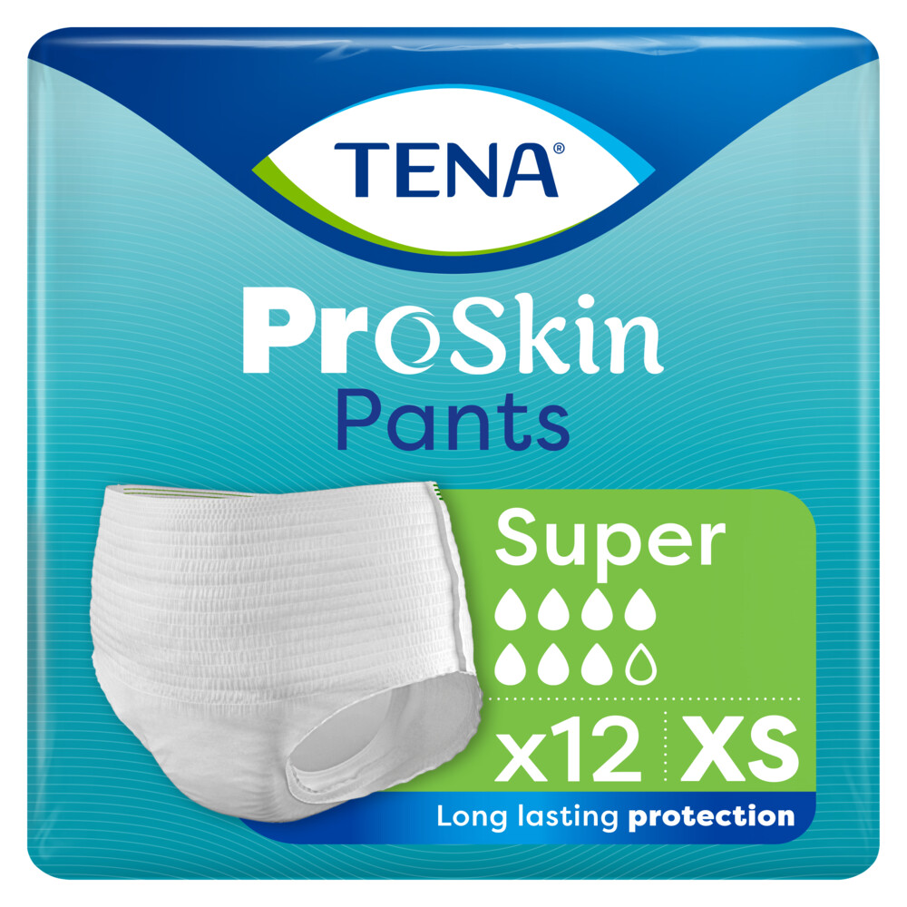4x TENA Proskin Pants Super XS 12 stuks
