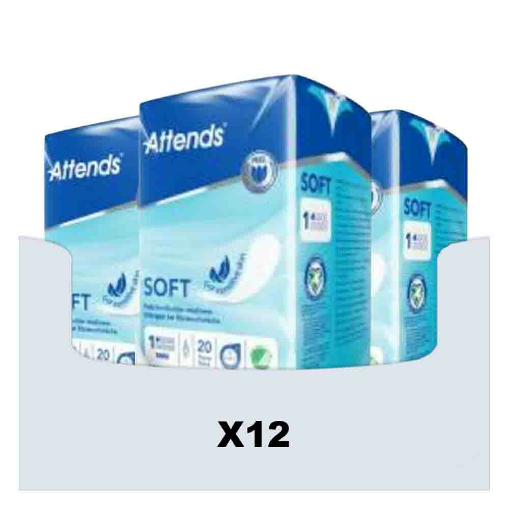 12x Attends Inlegger Soft Mini 1 20 stuks