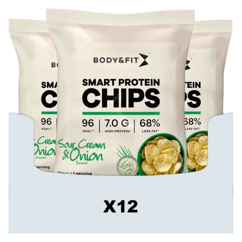 Body&Fit Smart Chips Sour Cream&Onion 12 x 23 gr