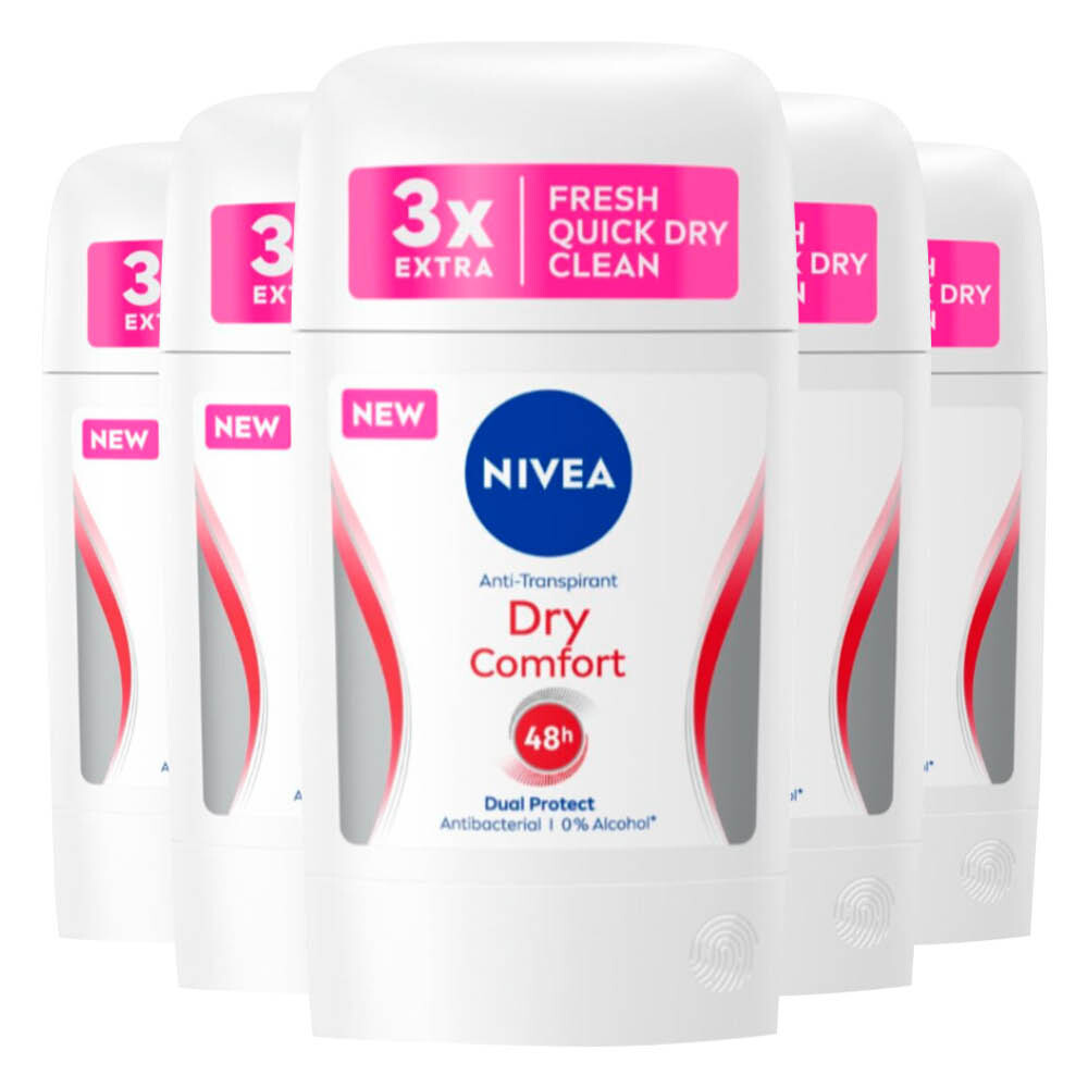 5x NIVEA Deodorant Stick Dry Comfort 40 ml