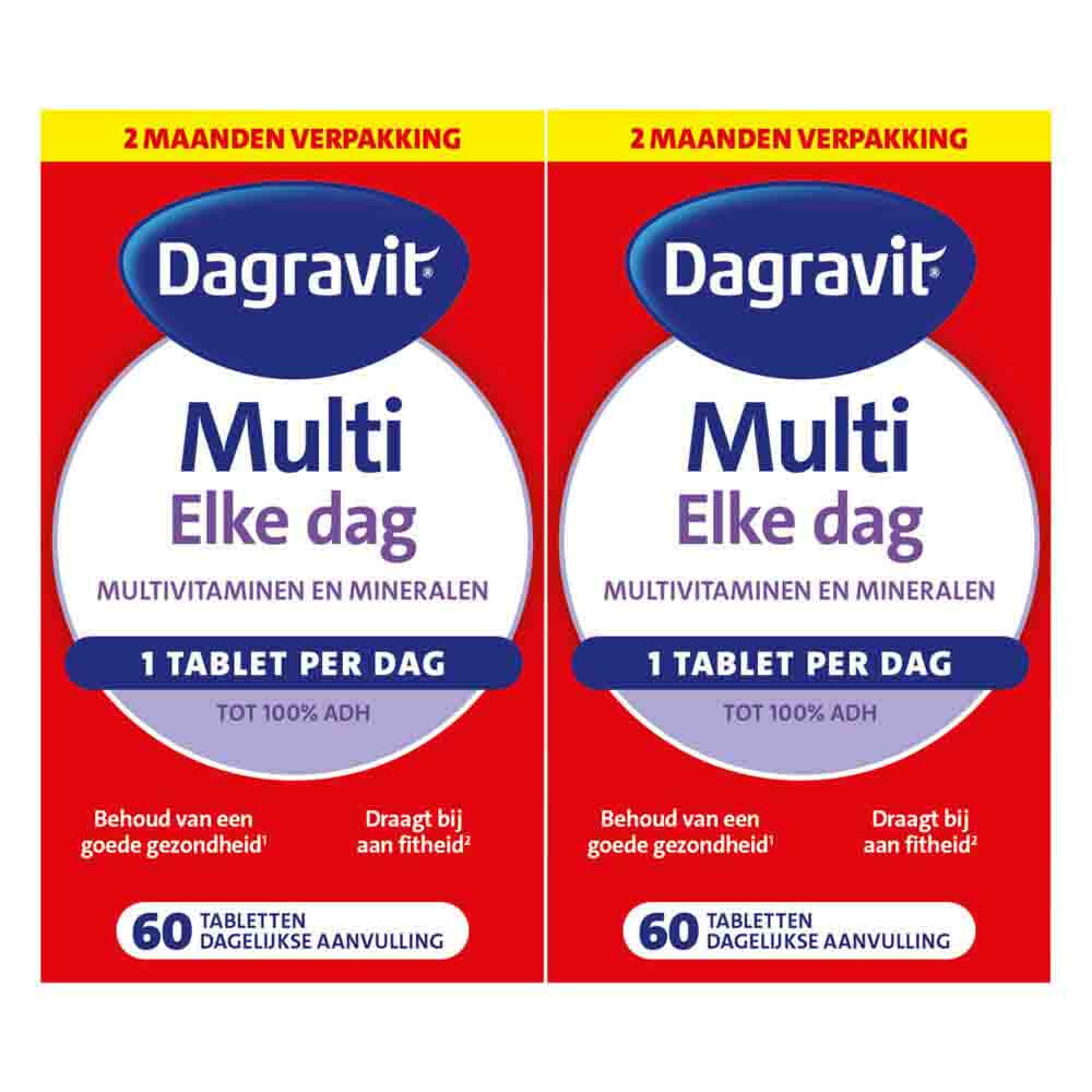 Gratis Verzending: 2x Dagravit Multi Elke Dag 60 tabletten