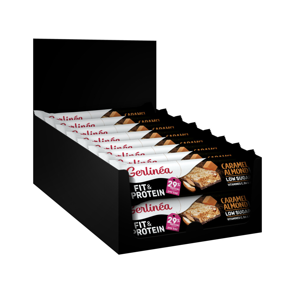 16x Gerlinea Fit&Protein Reep Caramel Almond 45 gr