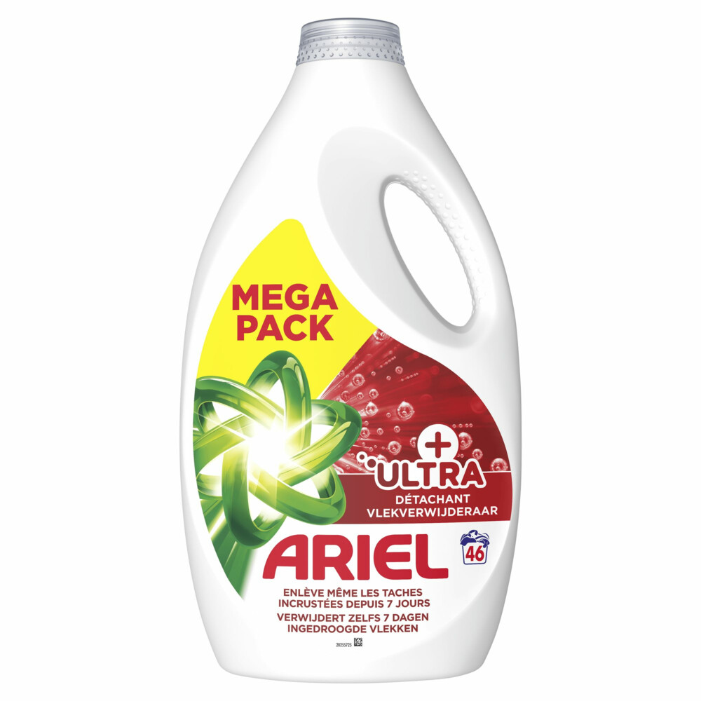 Ariel Vloeibaar Wasmiddel + Ultra Vlekverwijderaar 46 Wasbeurten 2070 ml