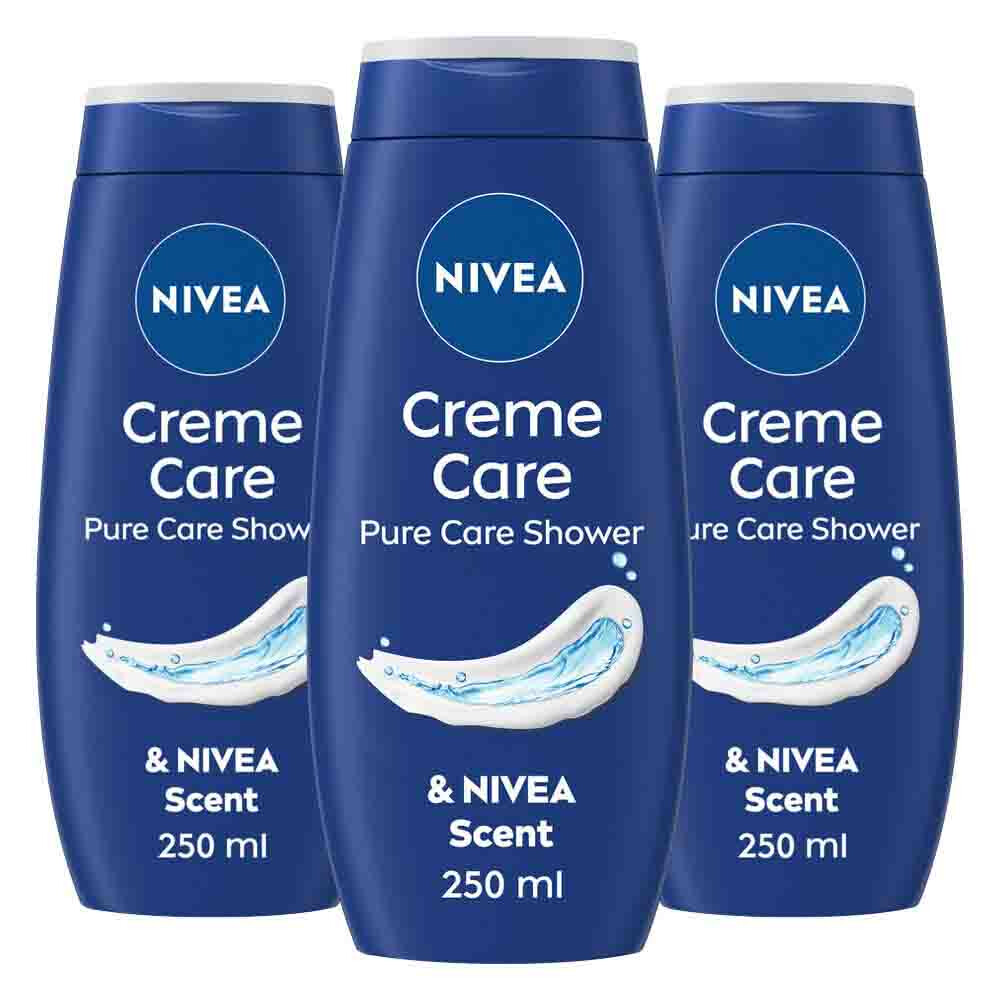 3x Nivea Douchecrème Care 250 ml