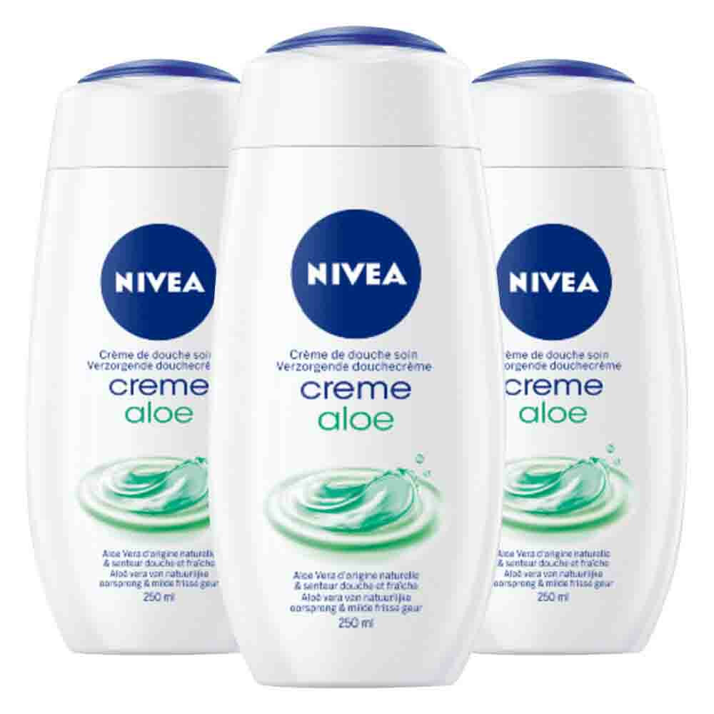 3x Nivea Douchecrème Aloë 250 ml