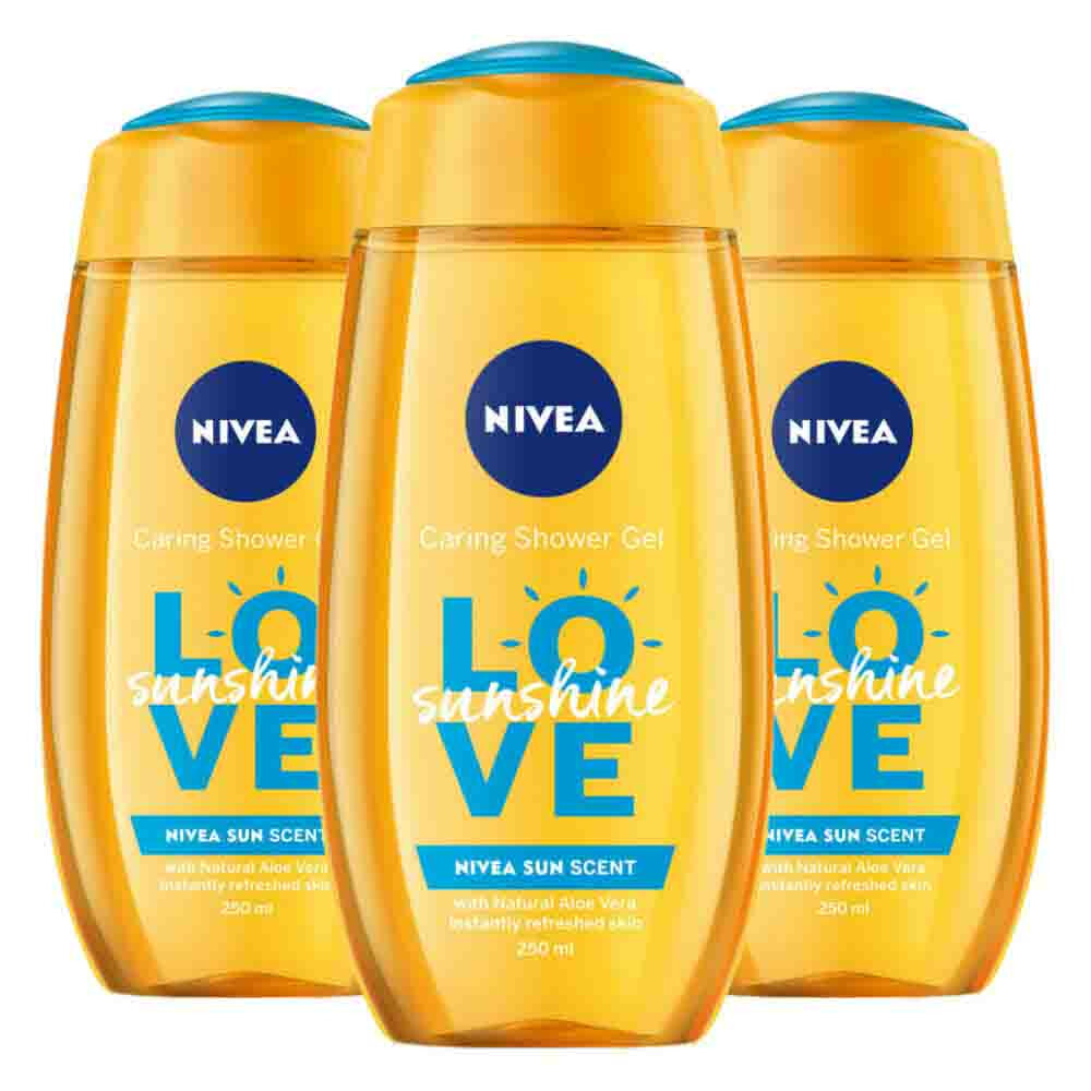 3x Nivea Douchegel Love Sunshine 250 ml