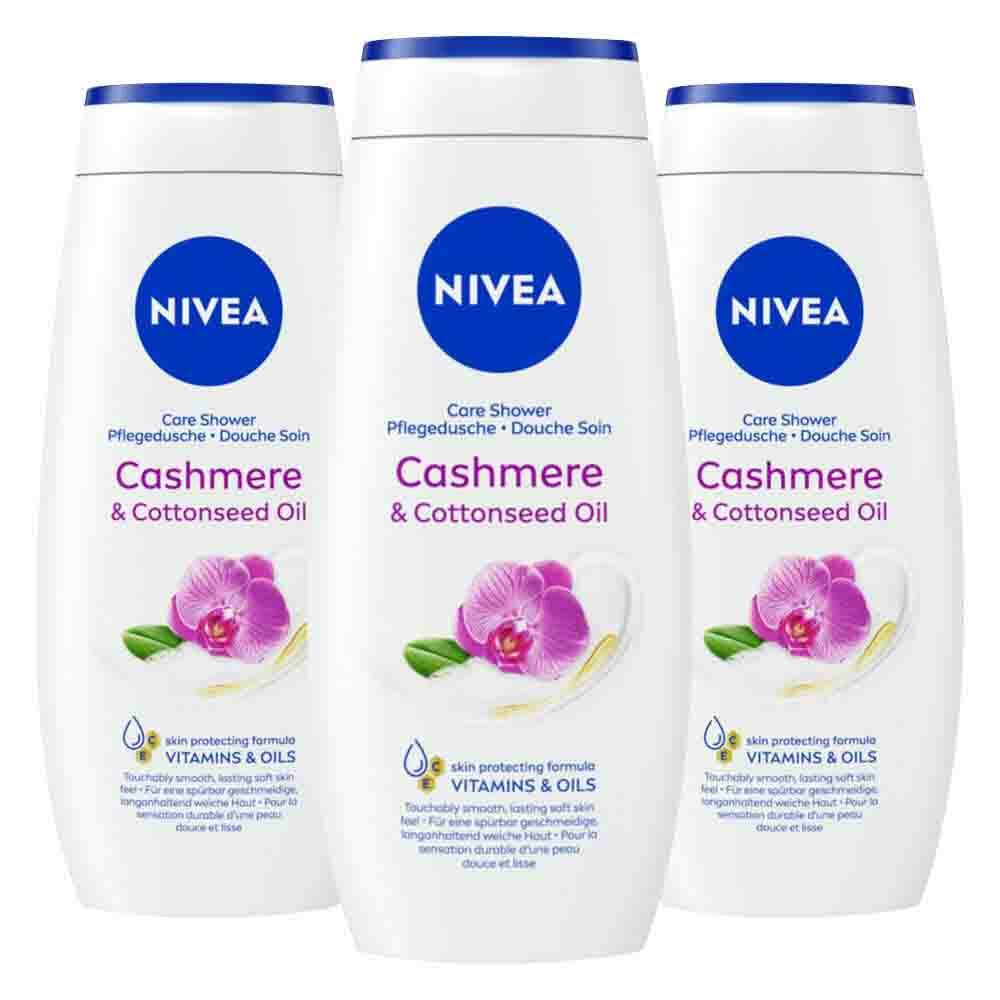 3x Nivea Douchecrème Cashmere&Cotton Seed Oil 250 ml