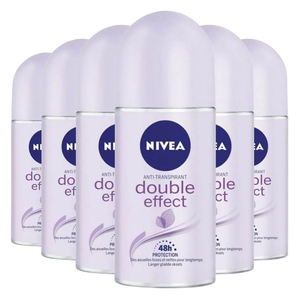 6x NIVEA Deodorant Roller Double Effect 50 ml