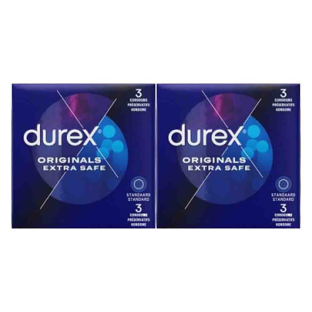 2x Durex Condooms Extra Safe 3 stuks