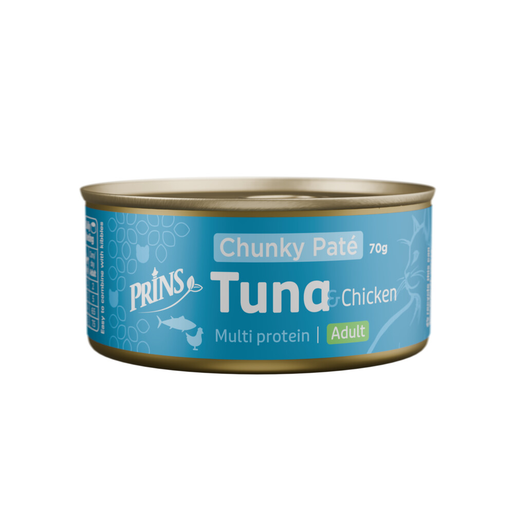 Prins Chunky Paté Kattenvoer Nat Tonijn & Kip 70 gr