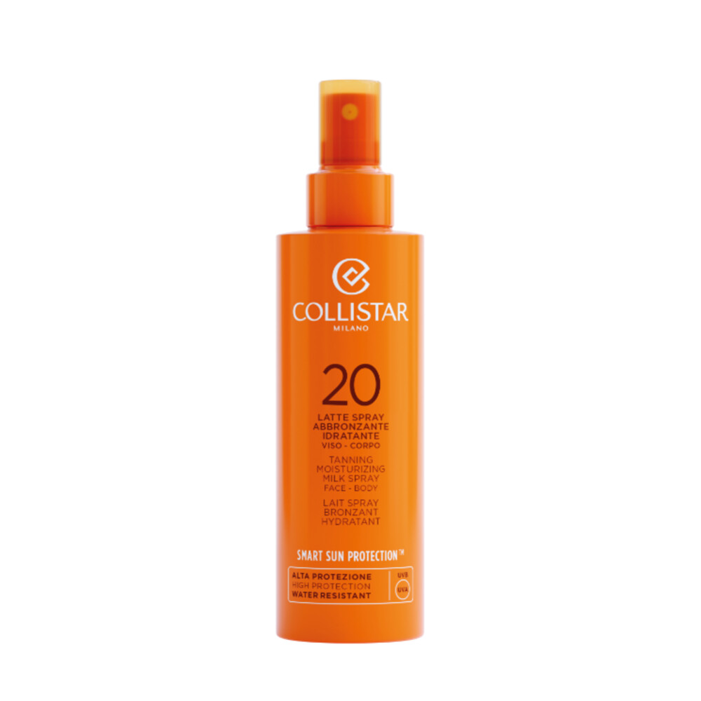 2x Collistar Tanning Moisturizing Milk Spray Face-Body SPF 20 200 ml