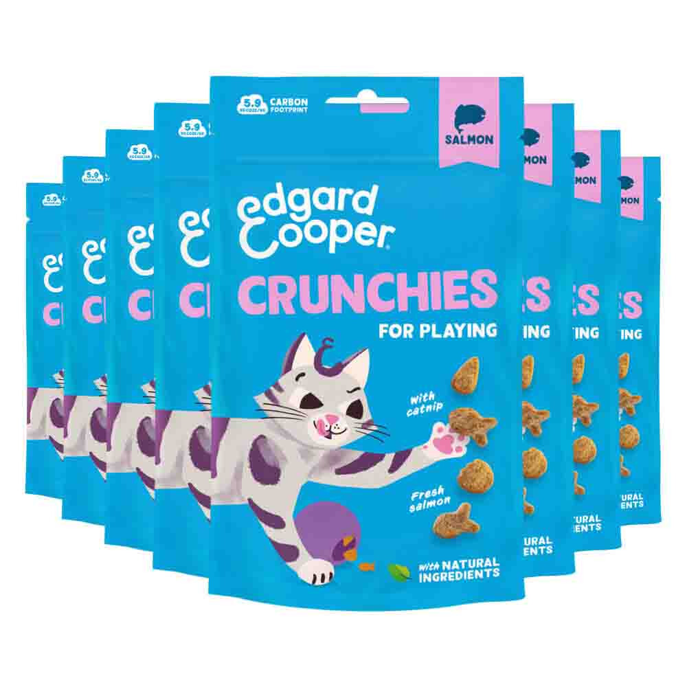 8x Edgard&Cooper Adult Crunchies Kattensnack Zalm 50 gr