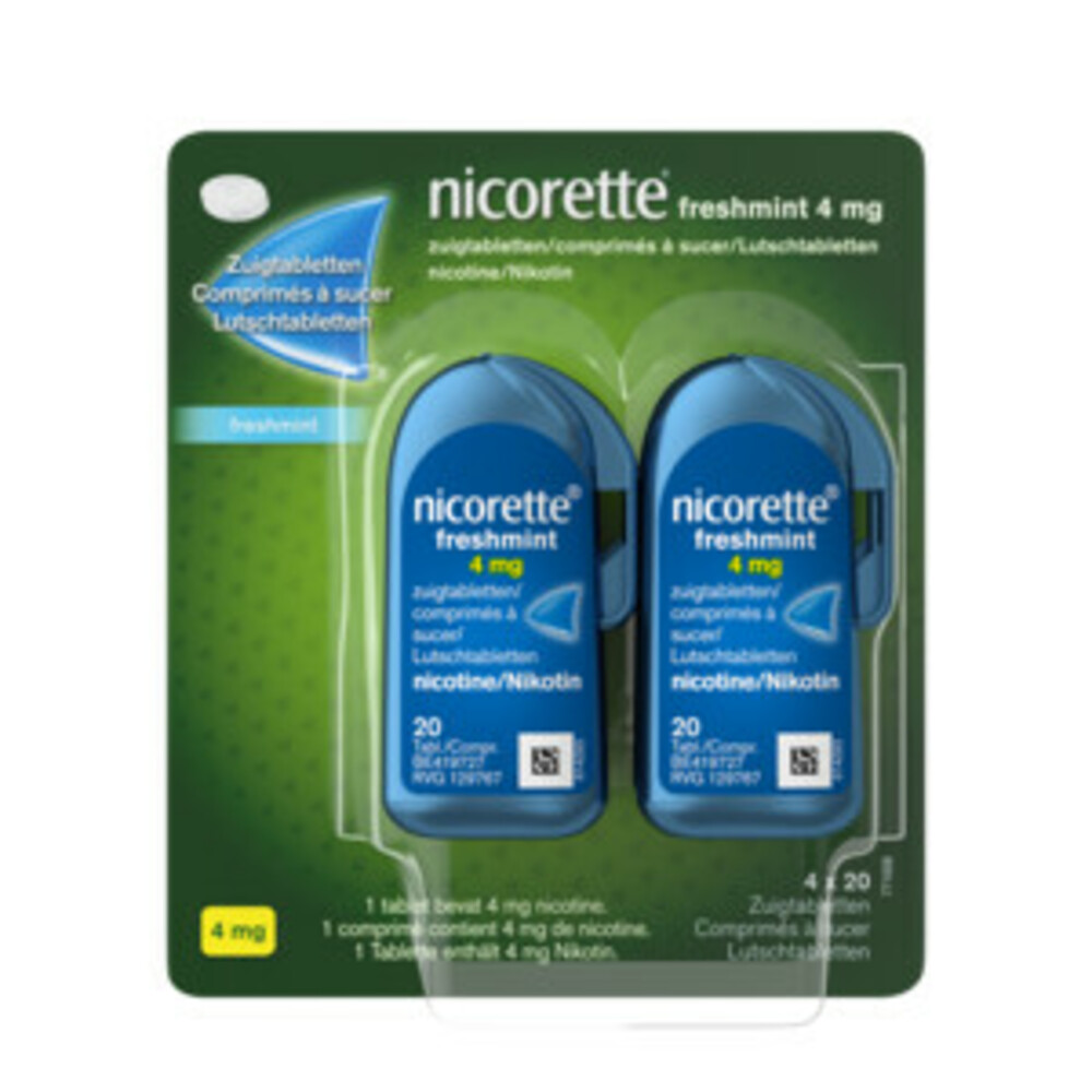 Nicorette Zuigtabletten Freshmint 4 mg 80 stuks