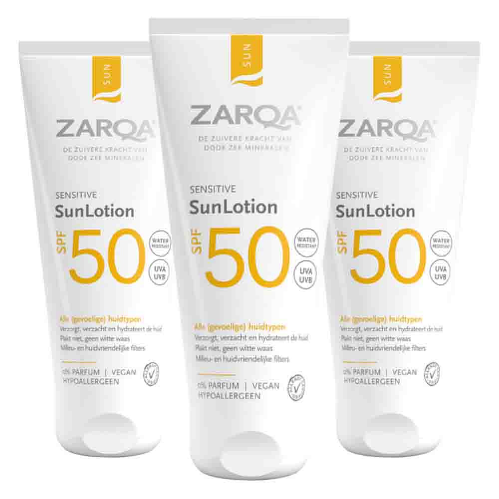3x Zarqa Sun SunLotion SPF 50 100 ml