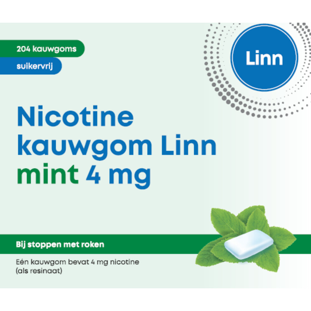 Linn Nicotine Kauwgom Mint 4 mg 204 stuks