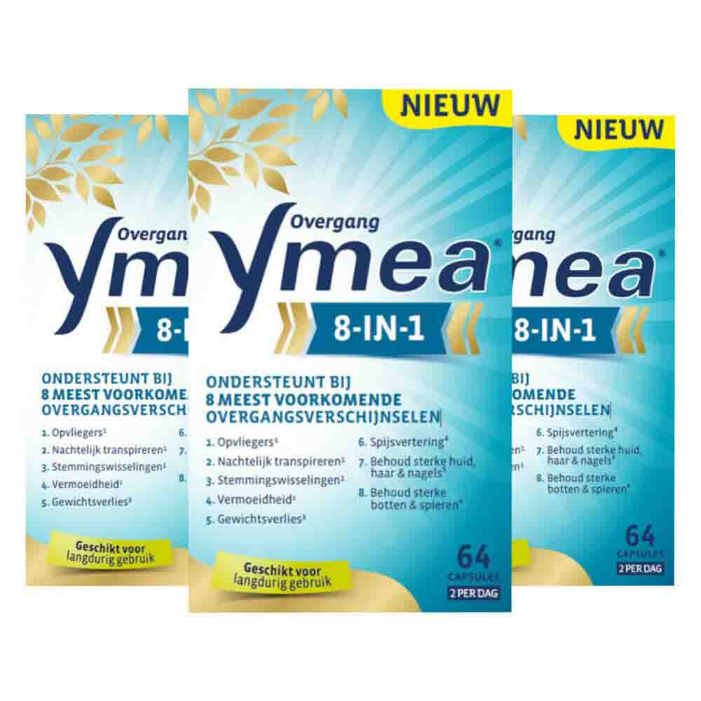 3x Ymea Overgang 8 in 1 Capsules 64 capsules