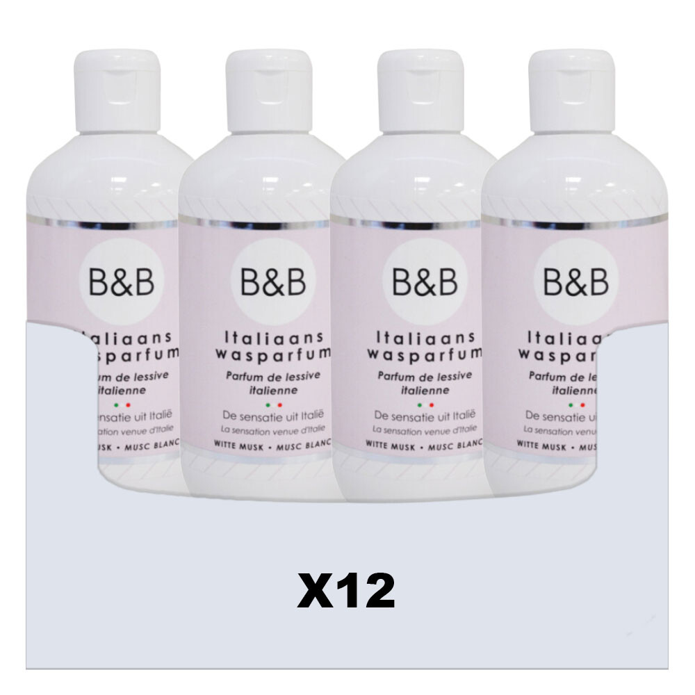 12x B&B Italiaanse Wasparfum Witte Musk 250 ml